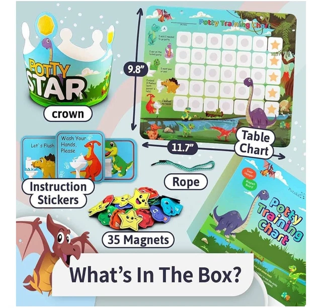 POTTY TRAINING REWARD Chart with 35 Reusable Magnet Stickers Dio £2.22 ...