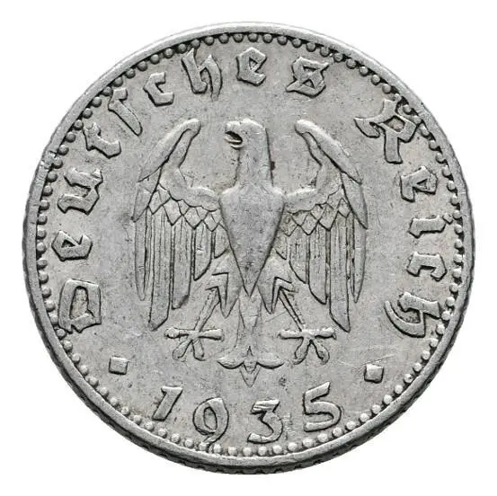 MGS DRITTES REICH 50 Reichspfennig 1935 J ss+