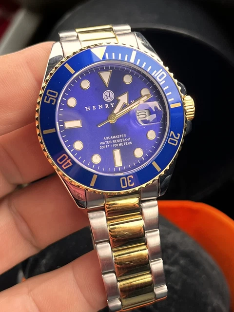 HENRY JAY WATCH Aquamaster Water Resistant 100m 31.00 PicClick UK