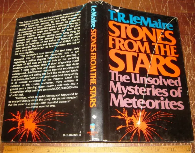 STONES FROM THE STARS: UNSOLVED MYSTERIES OF METEORITES by LeMaire 1980 Craters