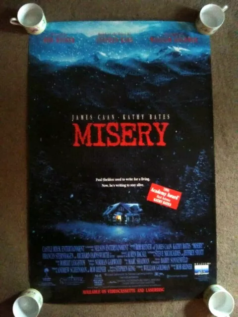 MISERY (1990) FILM POSTER (James Caan, Kathy Bates)