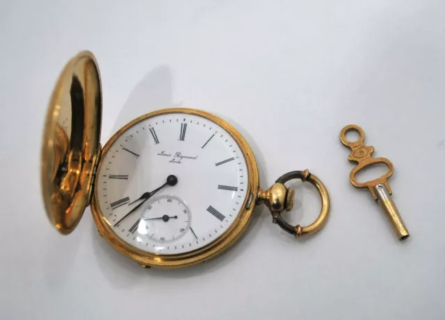 Entretenu Ancien 1800s Louis Reymond Locle 18k Or Suisse Poche Montre Travail