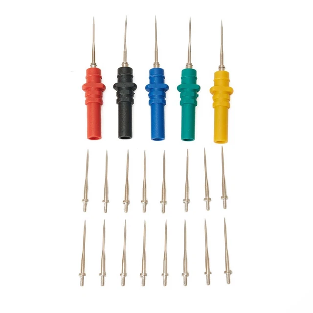 Set Di 10 Sonde Di Prova Elettriche Per Multimetro, Cavi Universali In Silicone, Nero E Rosso