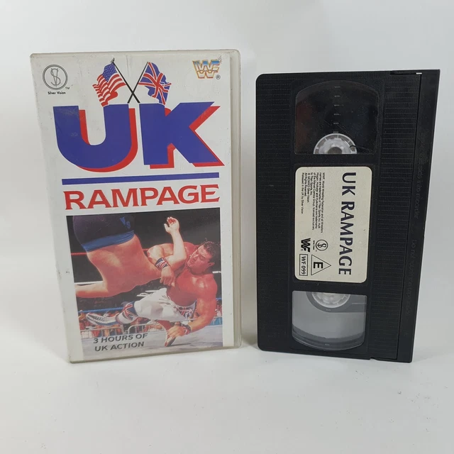 WWF UK RAMPAGE VHS Video Cassette Silver Vision Vintage Wrestling Tape ...