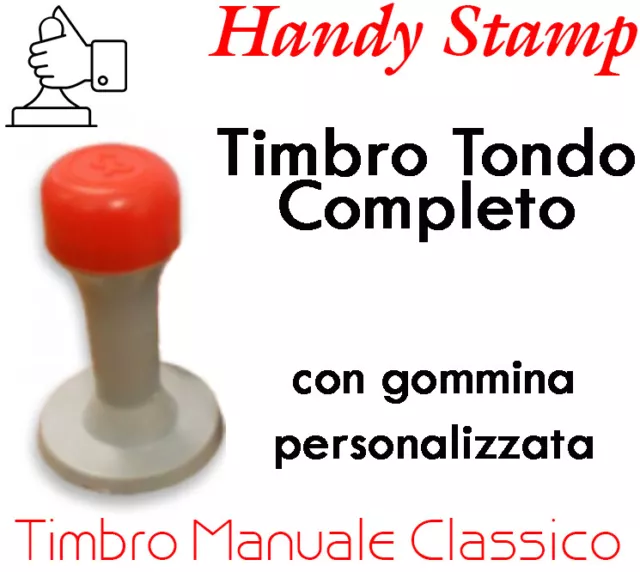 Timbro Manuale Tondo COMPLETO Personalizzato