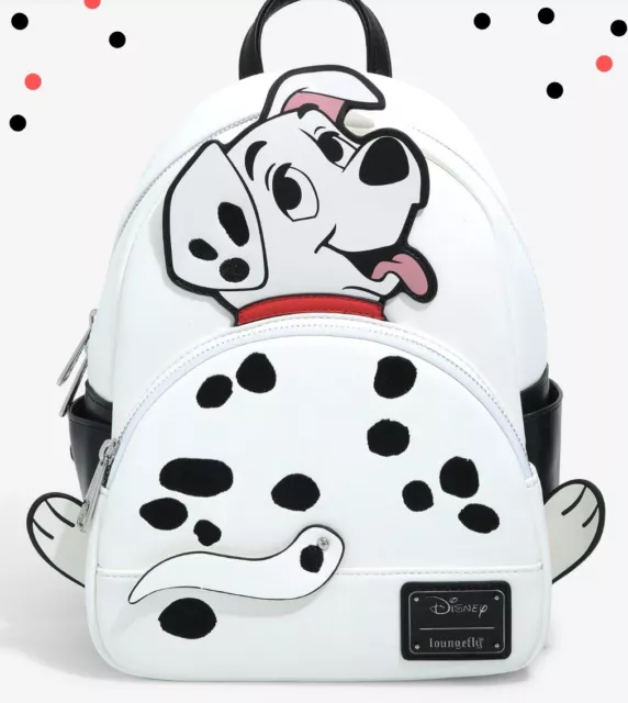 Loungefly Disney 101 Dalmatians Puppy Rolly Swivel Tail Mini Backpack -NWT& Wrap