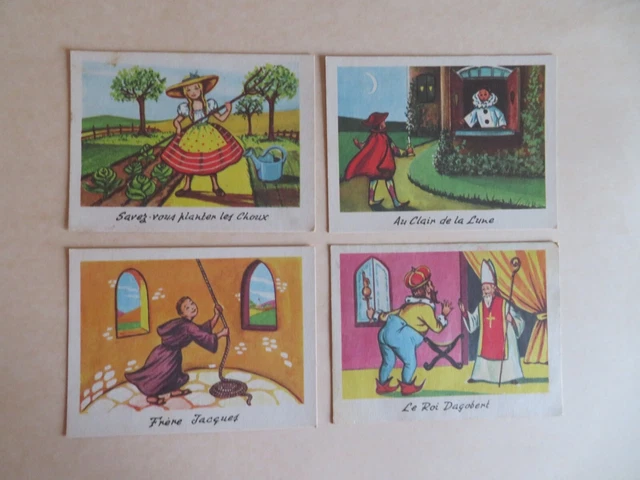 LOT 4 FICHES cartonnées chansons édition volumétrix EUR 2,70 - PicClick FR