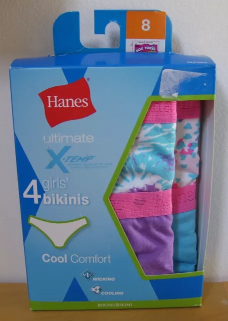  Hanes Ultimate Girls' 4-Pack X-Temp Comfort Blend