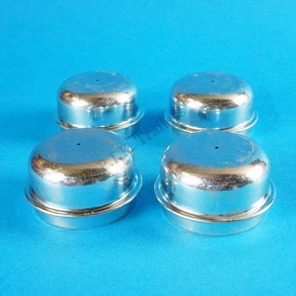 4 x capuchons de moyeu de poussière de graisse métallique 50 mm pour roues de remorque