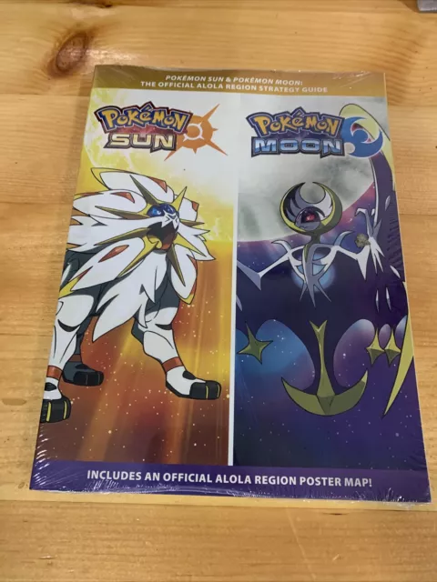 NEW SEALED POKEMON SUN MOON ALOLA REGION OFFICIAL GAME STRATEGY GUIDE  POSTER >>