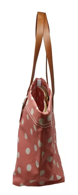 Cath Kidston Button Spot Twill Large Brampton Tote Red Handbag New Tags Gift 2