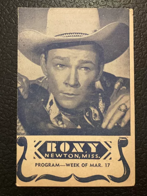 1947 ROXY THEATRE Newton Miss.MOVIE HERALD! ROY ROGERS! Dale Evans! THE SHADOW!!