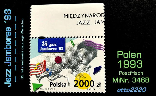 Polen 1993, MiNr. 3468; "35. Jazz Jamboree ´93" - Warschau, Postfrisch
