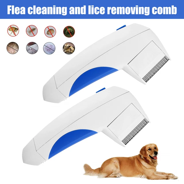 Electric Pet Flea Zapper Lice Remover Hair Comb Brush for Cat Dog Cleaning Tool