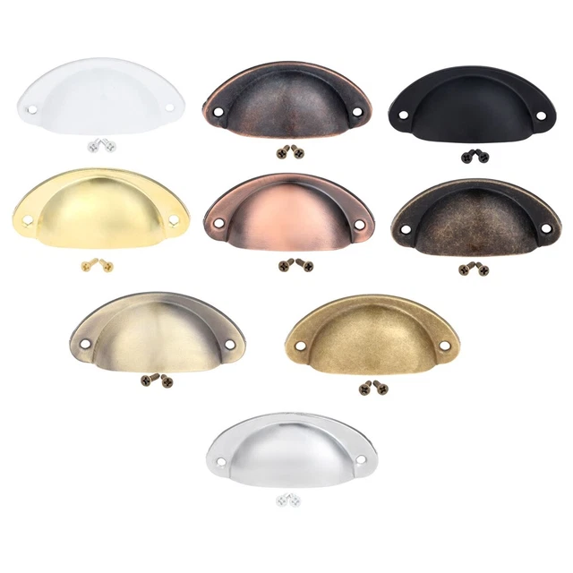 Cup Pull Shell Handles Kitchen Cupboard Cabinet Door Drawer Cupped Pulls Handles