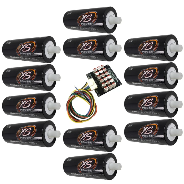 XS Power 12 Cell Bank 2.3V 70AH Lithium Titanate Oxide LTO Batteries + Balancer