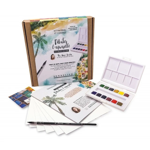 Set découverte Petite Aquarelle Marie BOUDON Kit Bord de Mer