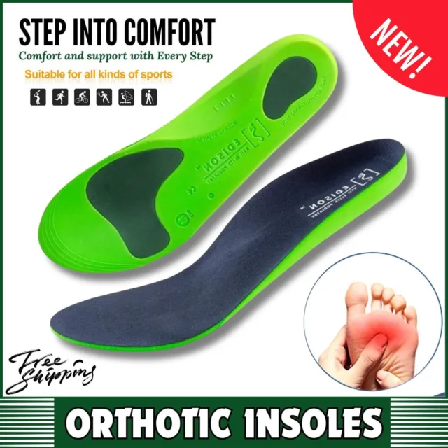 Orthotic Insoles for Arch Support Plantar Fasciitis Flat Feet Back & Heel Pain