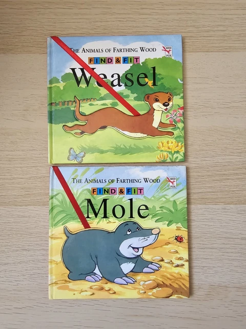 THE ANIMALS OF Farthing Wood Vintage Books Find And Fit Mole Weasel the-animals-of-farthing-wood-vintage-books-find-and-fit-mole-weasel
