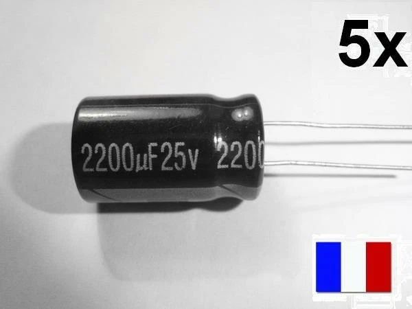 Condensateur Panasonic 10µF 63V 5x11mm Lot De 10 - Neuf Référence EEUEB1J100S
