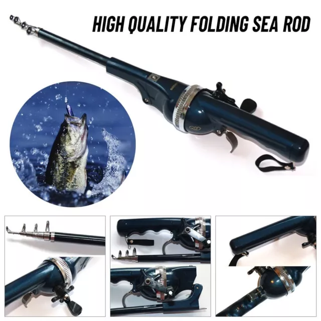 Material Spinning Foldable fishing rod Pen Pole FRP Carbon Fiber Retractable