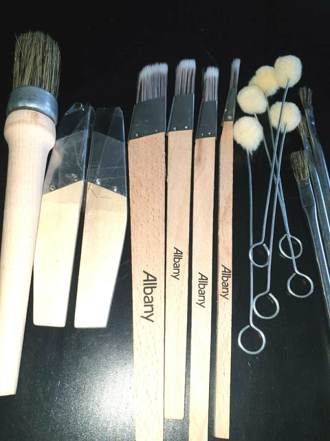 Cobblers Tools Shoe Repair Brushes 15 for Ink Dye Glue Horse Hair Bristle Nylon