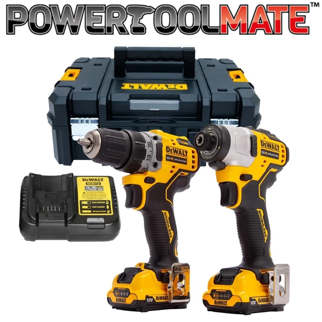 DEWALT DCK2110L2T 12V Brushless Drill Driver and Impact Driver With 2 x ...