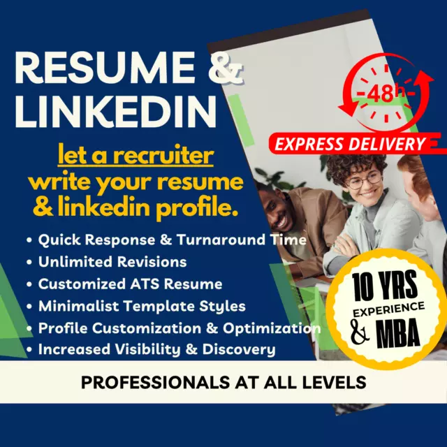 HIRE A RECRUITER: Professional Resume & LI Writing Services 48HR RUSH!