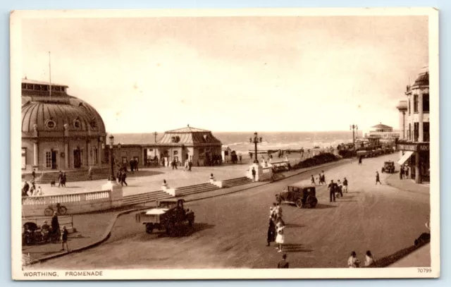 Postcard Worthing Promenade