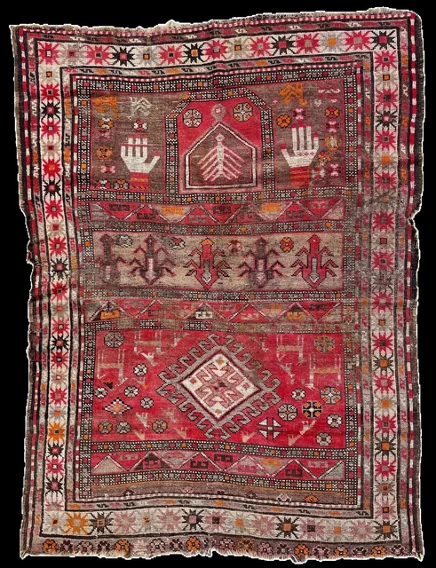 Tapis Arménien Traditionnel Fait Main – 100 % Coton – 92x32 Cm – Multicolore