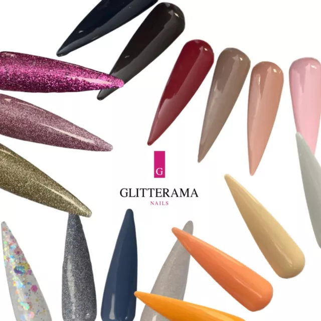 Glitterama Nails Colorato Glitter Polvere Acrilica Rosa Blu Verde Giallo Lucente