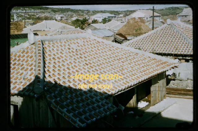 Village in Okinawa, Japan in mid 1950s, Kodachrome Slide aa 23-5b