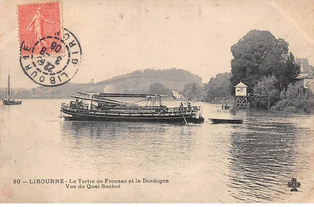 33 - LIBOURNE - SAN43396 - Le Tertre de Fronsac et la Dordogne - Vue du Quai Su