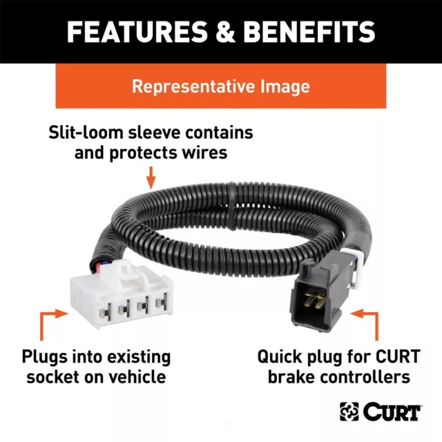 Trailer Brake Control Harness-Brake Control Adapter Harness Curt Manufacturing 3