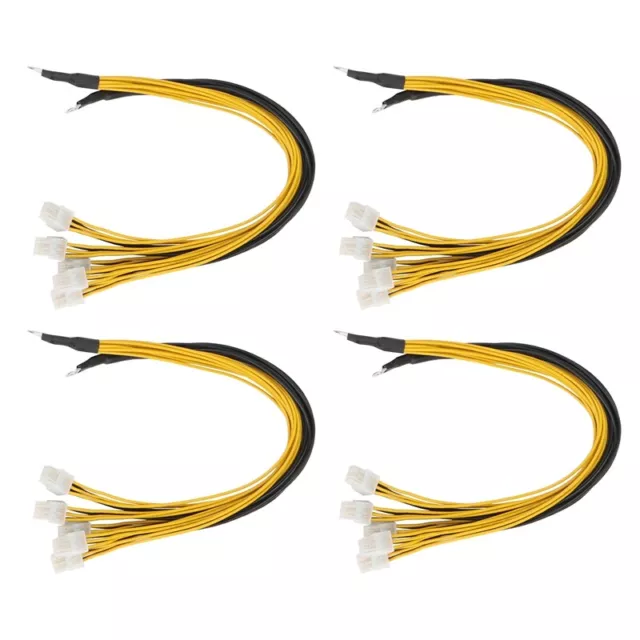 4Pack 6Pin Connector Server  Supply Cable PCIe Express for Antminer S9 S9I9202