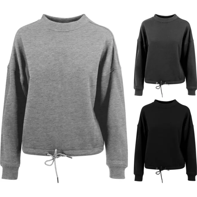 Ladies Women Oversize Crew Neck Sweatshirt Top