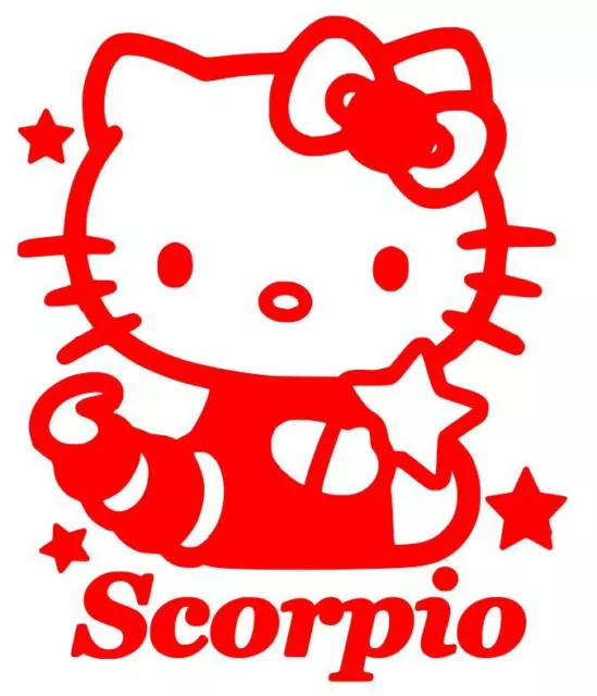 Hello Kitty ,Zodiac,Scorpio ,Vinyl Decal,Sticker for Cars,Laptops and more