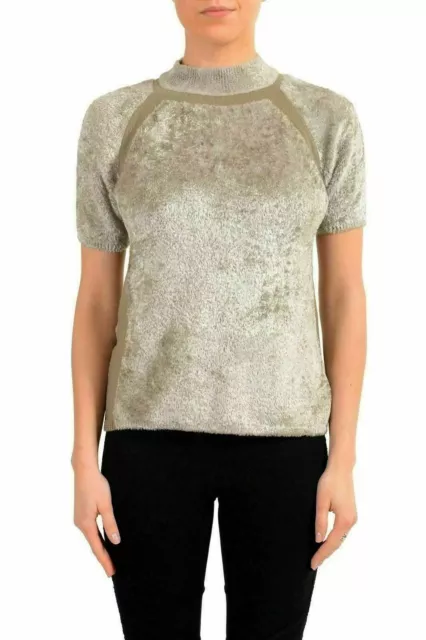 Maison Margiela 1 Women's Gray Wool Plush Turtleneck Top US S IT 40