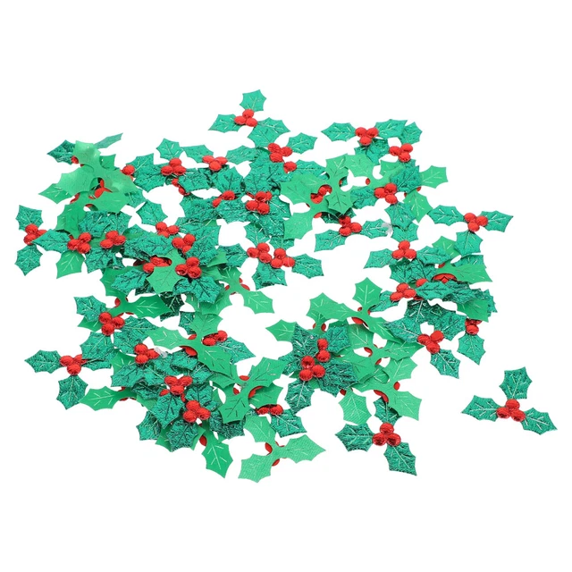 100 Pcs Houx De Noël Accessoires De Bricolage Décor De Noël Sapin De Noël