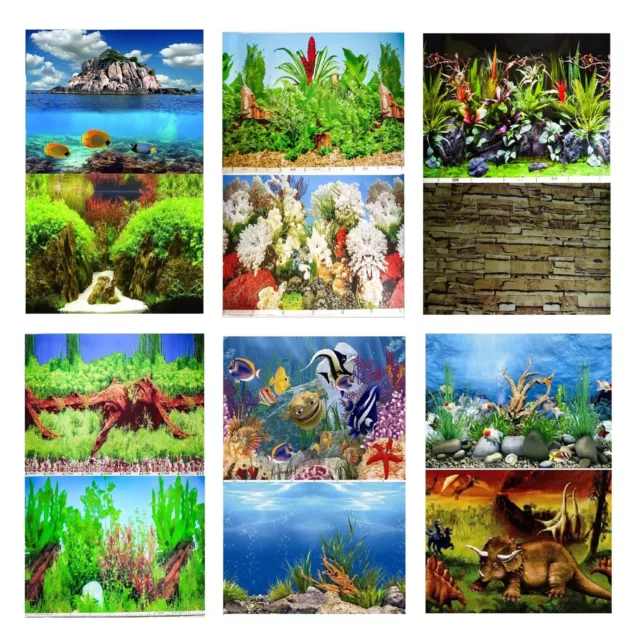 Aquarium Fish Tank Background Backdrop Poster - 2 to 10 FT Length 30cm High