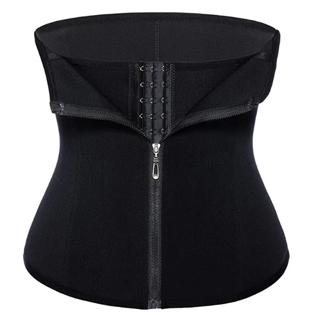 Amazon hot-selling zipper three-breasted belt neoprene corset body burst SWEAT f