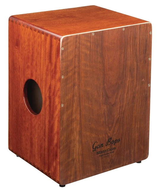 Gon Bops Mixto Cajon Drum Natural Lacquer +Bag & Ship | NEW | Authorized Dealer