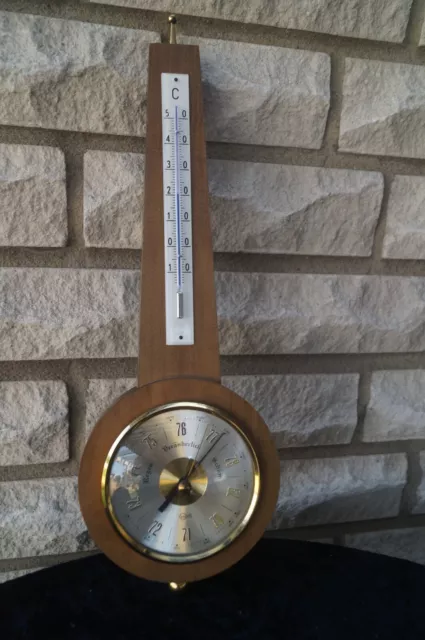 Schöne gepflegte Wetterstation mit Barometer und Thermometer orig.Barigo