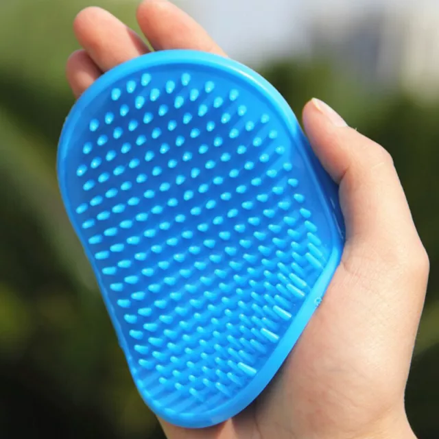 Pet Dog Cat Bath Glove Brush Comb Rubber Hair Grooming Massaging Massage CR