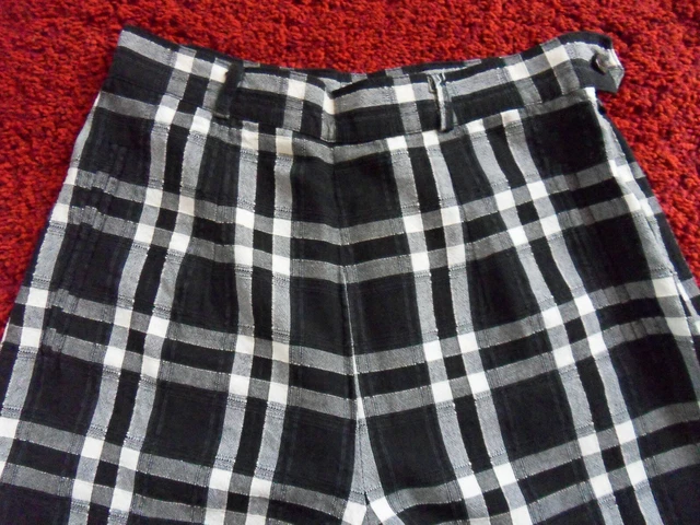 Pantalon PROMOD T38 – Taille 38, écossais Marron, Coton, Droit, Très Bon état