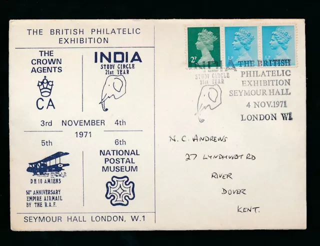 Gb Qe2 1971 Bpe Envelope...india Study Circle Postmark