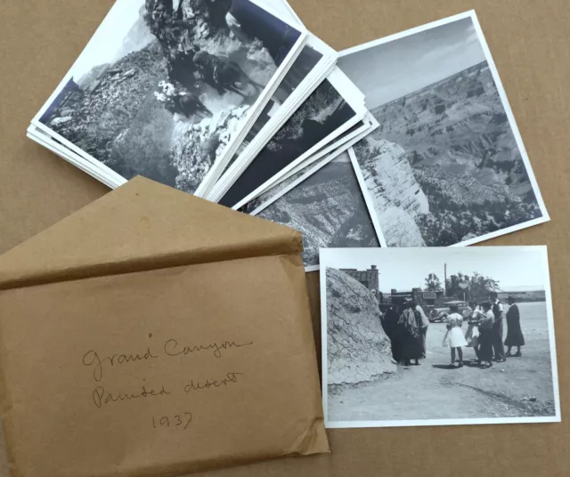 Lot de 51 photos c. 1937 - Grand Canyon - Arizona USA - Indian native