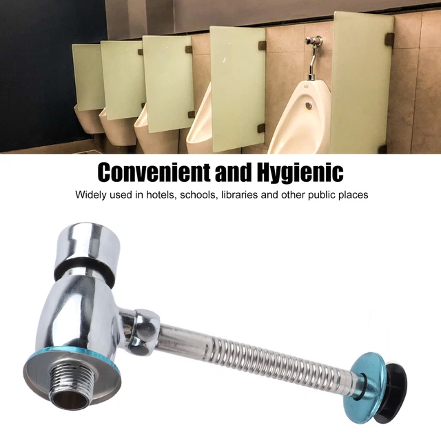 NEW URINAL FLUSH Valve Push Button Rust Proof Brass Manual Toilet Flush ...