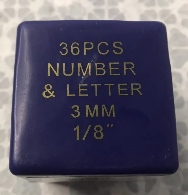 Metal Stamps Letters And Numbers 3mm 1/8” 36 Pieces