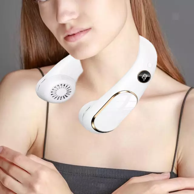 Ventilateur de tour de cou mains libres, ventilateur personnel mains  libres, conception de casque Mini ventilateur de tour de cou rechargeable  USB portable portable 